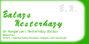 balazs mesterhazy business card